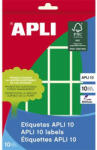 APLI Etikett, 25x40 mm, kézzel írható, színes, kerekített sarkú, APLI, zöld, 128 etikett/csomag (LCA2757) - onlinepapirbolt