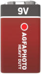 AgfaPhoto Elem, 9V, 1 db, féltartós (szén-cink), zsugor, AGFAPHOTO "Heavy Duty (AGHD9V1) - onlinepapirbolt