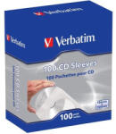 Verbatim CD/DVD boríték, papír, ablakos, bebújtatós fül, VERBATIM, fehér (V49976) - onlinepapirbolt