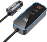 BWOO CC107 PD autós töltő 1x USB-C - USB-A port 30W, fekete