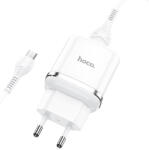 hoco. hálózati töltő USB A + kábel USB A to Micro USB QC3.0 3A 18W N3, fehér