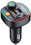 DEVIA transmitter FM Smart , bluetooth MP3 autós töltő PD 30W 1x USB-C 2x USB 3A, fekete