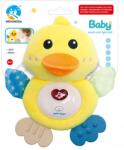  Zenélõ bébi játék, el. , hang-fény, plüss kacsa, +rágóka, 17x18 cm lapon