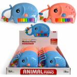  Zenélõ bébi játék, el. , vil. , elefánt forma, 2 szín, 18x14cm, 12/disp