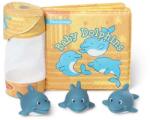 Melissa & Doug , fürdőjáték, vízálló könyv, bébi delfinek