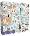 Gibsons 1000 db-os puzzle - Map of London (6606) (G6606)