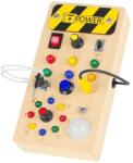 Smart Baby Дървена играчка Smart Baby - Табло със светлини, лампички и ключове (ACT245-1)