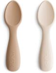 Mushie Toddler Starter Spoons лъжичка Natural/ Shifting Sand 12m+ 2 бр