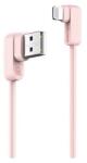 USAMS U-flow ferde Lightning kábel 1.2m 2A IPUSBCY03 (US-SJ165) rózsaszín