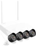 tenda NVR Kit supraveghere video wireless Tenda K4W-3TC, 4 camere de exterior, 3MP, Full HD, VGA, HDMI, USB 2.0, Retea, IP66 (K4W-3TC)