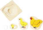 Smart Baby Детска игра Smart Baby - Многослоен пъзел, 5 части, кокошка (MO138) - ozone