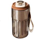 Pufo Luxury termosz bögre LED-es hőmérsékletjelzővel, 400 ml, ezüst/barna (Pufo4136argintiu/maro)