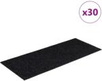 vidaXL 30 db fekete lépcsőszőnyeg öntapadós téglalap alakú 60x25 cm 3365705 (3365705)