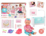 Mamido Păpușă bebeluș cu pătuț și accesorii Baby Sweet Love MT1597 Papusa