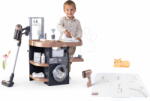 Smoby Set spălătorie cu mașină de spălat și aspirator electronic Rowenta Wash&Clean Laundry Smoby și fier de călcat pe aburi (SM330327-1)