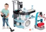 Smoby Set spălătorie cu mașină de spălat cu încărcare frontală și cărucior medical Rowenta Wash&Clean Laundry Smoby cu sunete și aspirator electronic (SM330320-5)