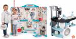 Smoby Set spălătorie cu mașină de spălat cu încărcare frontală și cabinet medical Rowenta Wash&Clean Laundry Smoby cu anatomia corpului uman și un aspirator electronic cu sunete (SM330320-27)