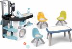 Smoby Set spălătorie cu mașină de spălat cu încărcare frontală și măsuță Rowenta Wash&Clean Laundry Smoby cu 3 scaune KidChair și un aspirator electronic cu sunet (SM330320-23)
