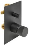 SAT zuhany és fürdő csaptelep SAT Evolution vakolat alatti résszel együtt fekete matt SATBSEVO215C (RO015NO SAT)