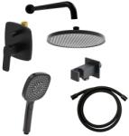 SAT Zuhanyrendszer SAT Cube Way vakolat alatti résszel együtt fekete matt SATBSCU215CSET2 (SATBSCU215CSET2)