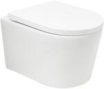 SAT Wc soft close ülőkével felakasztható SAT Brevis fehér fényes felülettel hátsó kifolyással SATBRE010RTORP (AB 0513VD)