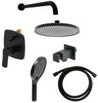 SAT Zuhanyrendszer SAT Cube Way vakolat alatti résszel együtt fekete matt SATBSCU215CSET1 (SATBSCU215CSET1)