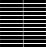 Premium Mosaic Kerámia mozaik Premium Mosaic Kit Kat black 30x30 cm matt MOSKK2BKM (MOSKK2BKM)