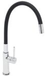 SAT Mosogató csaptelep SAT szilikon karral fekete/króm SATBSD290C (22706-393A WITH BLACK)