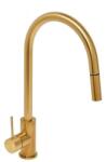 SAT Mosogató csaptelep SAT Aurum kihúzható zuhannyal, 2 áram csiszolt arany SATBAUR286BG (16357060131)