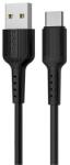 BOROFONE X16 USB-A apa - USB-C apa Adat és töltő kábel - Fekete (1m) (BX16UBK) (BX16UBK)