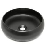 SAT Mosdókagyló pultra SAT Feel szifon és keverő nélkül 36x36 cm fekete matt SATUMFEEL3636BKM (1339AMB)