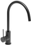 SAT Mosogató csaptelep SAT Aurum forgó karral fekete matt SATBAUR280C (163570301F8)