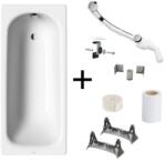 KALDEWEI Teljes készlet Téglalap alakú kád Kaldewei Saniform Plus 160x70 cm zománcozott acél bal és jobb is szerelőkészlettel KALDEWEISET1 (KALDEWEISET1)