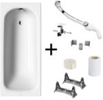 KALDEWEI Teljes készlet téglalap alakú kád Kaldewei Saniform Plus 180x80 cm zománcozott acél bal és jobb is szerelőkészlettel KALDEWEISET4 (KALDEWEISET4)