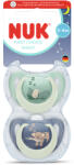 Nuk Силиконови залъгалки NUK - First Choice Night, с декорация Хипопотам & Коала, 0-6 m, 2 броя (10175386)