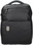 Piquadro Black Leather Backpack