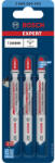 Bosch 2 608 900 565 lombfűrész, kanyarítófűrész és szablyafűrész lap Lombfűrész penge Keményfém 3 db (2608900565)