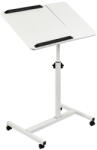 Maclean mobile desk/laptop stand, white, height adjustment 59-89cm, max. 30kg , MC-121 W (MC-121 W)