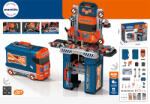 Mamido Gyerek 2 az 1-ben teherautó műhellyel és szerszámokkal, transzformátorral, 65 darabos (MT1599)
