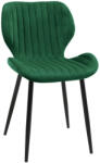 AKORD SJ. 17 Bársony Étkezőszék Üvegzöld Steppelt