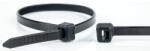 Kábelkötöző - 250x4, 8mm - fekete - 1db