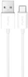 PURO TPE 10W USB-A - USB-C kábel 3m - fehér