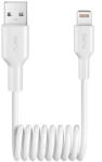 Puro 12W USB-A - Lightning spirálkábel 1m - Fehér