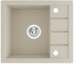 Laveo RINA MINI csepptálcás mosogató, bézs, automata dugókiemelős, helytakarékos szifonnal (SRP_413T) - watermarkt