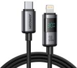 JOYROOM S-A16 Pro Prism sorozat 30W USB-C - Lightning kábel kijelzővel 1.2m - fekete