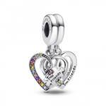 Pandora Moments Összeillő szívek páros barátság függő Ezüst Charm (792239C01)