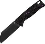 QSP Knife Baby Penguin 14C28N, black stonewash, Purple shredded CF QS130BP-E2 (QS130BP-E2)