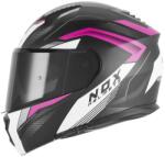 NOX Cască de motocicletă pliabilă NOX N968 Shift negru mat-alb-roz (AIM140-2780)