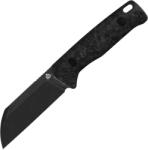 QSP Knife Baby Penguin 14C28N, black stonewash, Blue shredded CF QS130BP-F2 (QS130BP-F2)