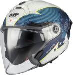 MT Helmets Cască de motocicletă deschisă MT Cosmo SV Layout C7 albastru mat-alb (MT1361D07C72)